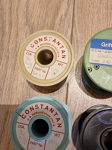 Joblot CONSTANTAN wire bare 125g x 5 500 grams in total - Picture 2 of 12