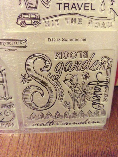 NEW Close to My Heart Acrylix Stamps D1218 Summertime BBQ Garden Vacation Card - Picture 4 of 7