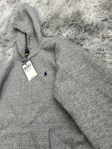 Polo Ralph Lauren Boys Gray Fleece Zip Hoodie Size M (10–12) NWT Pony Logo - Picture 5 of 7