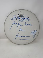 PATTI SMITH GROUP SIGNED AUTOGRAPH DRUM HEAD BECKETT COA LENNY JAY PROOF RARE