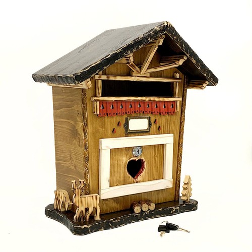 Cassetta della posta in legno MAXI cassetta delle lettere da esterno artigianale - Foto 4 di 14