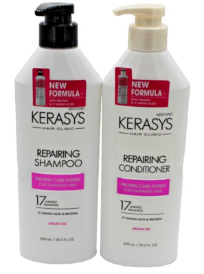 KERASYS REPARING SHAMPOO+CONDITIONER PROTEIN CARE SYSTEM W/ ARGAN OIL. (2 PACK)