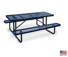 PICNIC TABLE Commercial - All Metal Construction & Steel Frame  6 Ft Rectangular