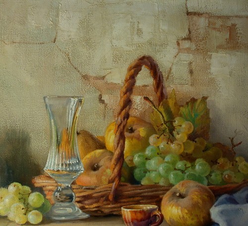 Robert Chailloux (1913-2006) Natura morta con uva e mele. - Foto 7 di 14