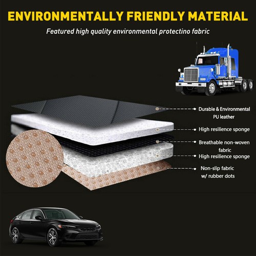 Full Surround Front Car Seat Cover Leather Pad Mat Auto Chair Cushion Protector - Picture 7 of 13