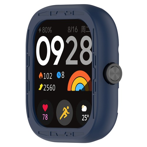 Silikonowe etui ochronne, odporne na wstrząsy etui do Redmi Watch4 (niebieskie) ~ - Zdjęcie 9 z 10