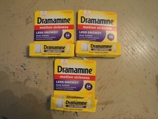 3x Dramamine Less Drowsy  25mg HCl Motion Sickness Relief Medicine 8 Tabs #K22