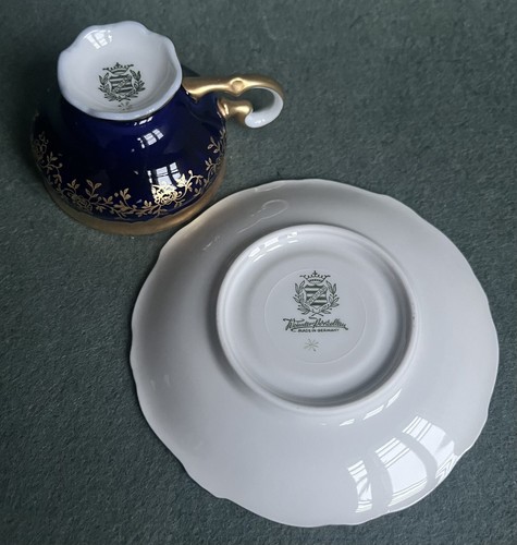 WEIMAR KATHARINA Mokkatasse MOKKAGEDECK Gedeck Tasse - KOBALT-BLAU GOLD 2 tlg. - Bild 6 von 6