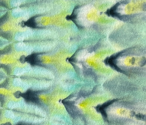 Fan Fold Ice Tie Dye T-Shirt, Mens L Tank Top, Blue & Lemon Lime Stunner - Picture 6 of 10