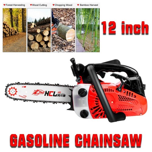 12 Zoll Benzin Holzsäge Einhand 25CC kleine Kettensäge Holzschneiden - Bild 3 von 7