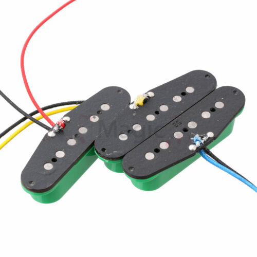 3 piezas Pastilla de bobina individual Alnico 5 Alnico V SSS para guitarra estilo Strat verde - Imagen 2 de 5