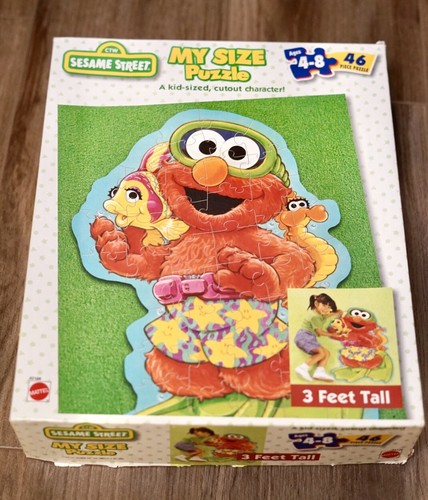 1999 Sesame Street Elmo My Size Puzzle Large 3 Feet Tall 46 Piece Mattel 42138 - Picture 4 of 5