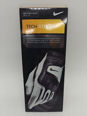 Nike Tech Xtreme Men's Reg RIGHT Hand Golf Glove 22CM S GG0344 White/Black