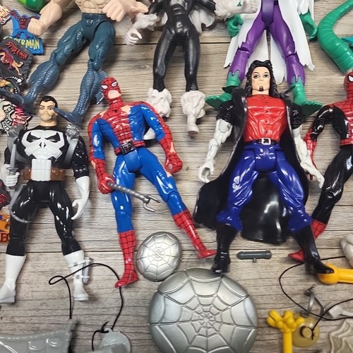 Vtg Spider Man Animated Series Action Figure Lot 40+ Toy Biz Accessories Cards - Picture 19 of 24
