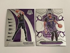 (2) 2023-24 Panini Mosaic Elevate Anthony Davis #24 + Base Card #73 LA Lakers