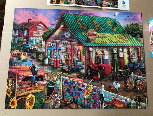 Landleben antikes Marktpuzzle von Buffalo 1000 Teile - Bild 2 von 5