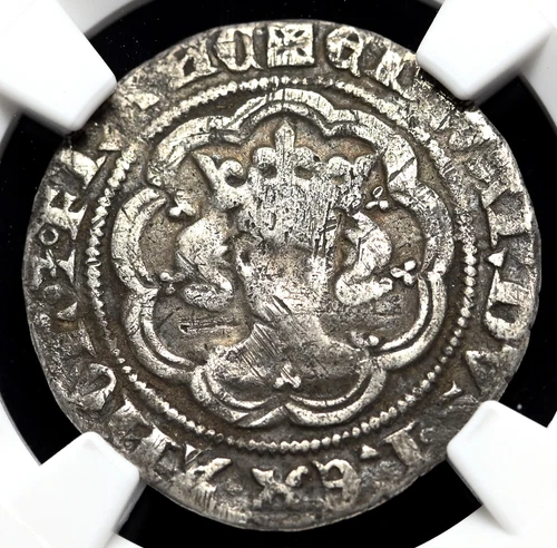 ENGLAND. Edward III. 1327-1377. Silver Halfgroat, S-1574, NGC VF25