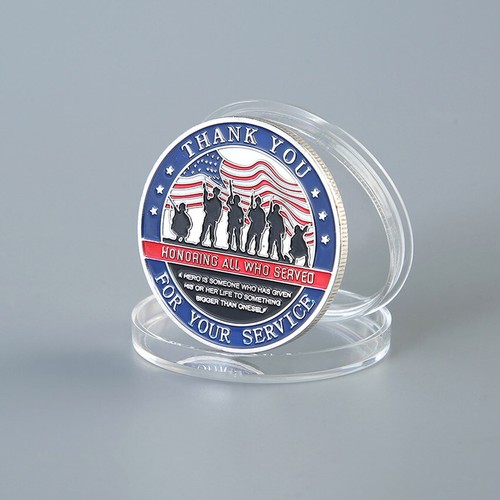Moneda Desafío Militar Gracias por Tu Servicio Plata Coleccionar Conmemorativa - Imagen 3 de 9