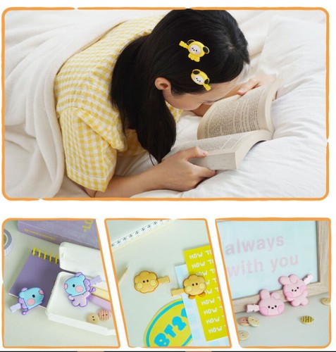 BTS BT21 Official Minini Hair Clip Hair Pins(1Pack 2ea Hair Clip ) - Picture 4 of 13