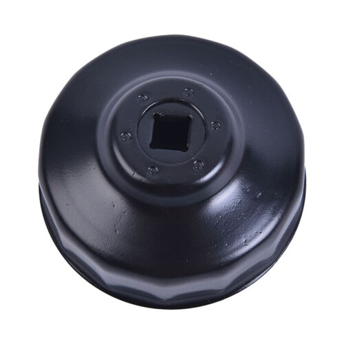 Schwarz Stahl 76 mm 14 Flöten Auto Ölfilter Kappe Typ Schraubenschlüssel mit 3/8" Antrieb Steckschlüssel - Bild 4 von 8