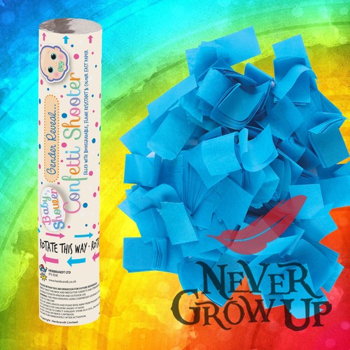 NEW 2 x BABY SHOWER GENDER REVEAL CONFETTI SHOOTER CANNON PINK BLUE POPPER - Picture 9 of 17