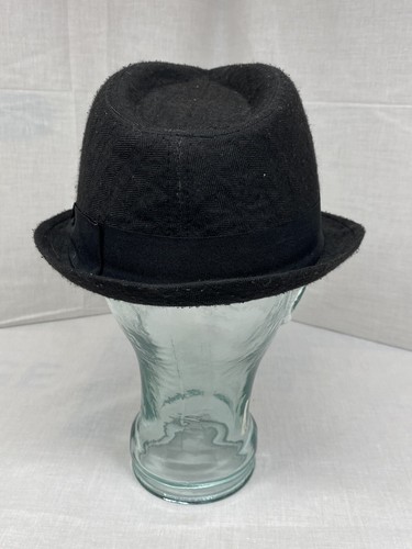 Stetson All American Adult Size S/M Gray Herringbone Band Fedora Hat - Picture 3 of 8