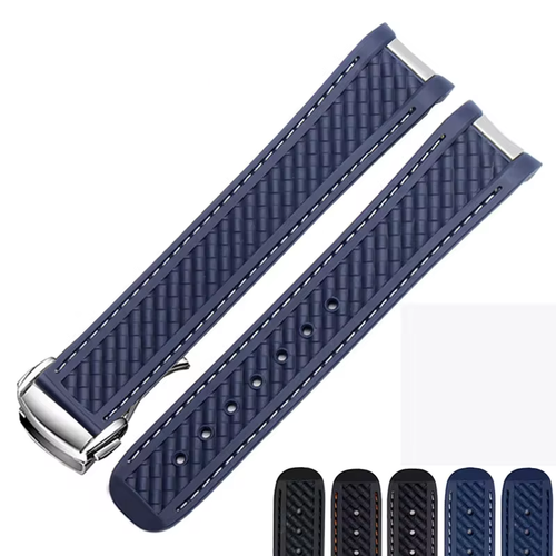 20mm Silicone Rubber Strap Band Fits Omega Aqua Terra 150M 41mm Watches - Bild 8 von 17