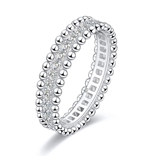Full ring for women 925 silver plated Moissanite ring in 18K gold - Picture 18 of 22