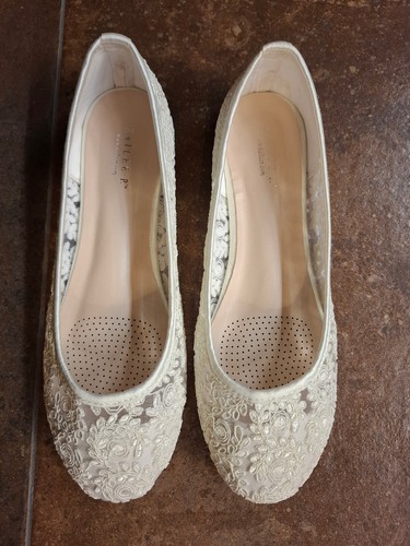 Neue und ungetragene Brautschuhe (Nr. 1) - Hochzeit, Ballerinas weiß - Bild 5 von 5