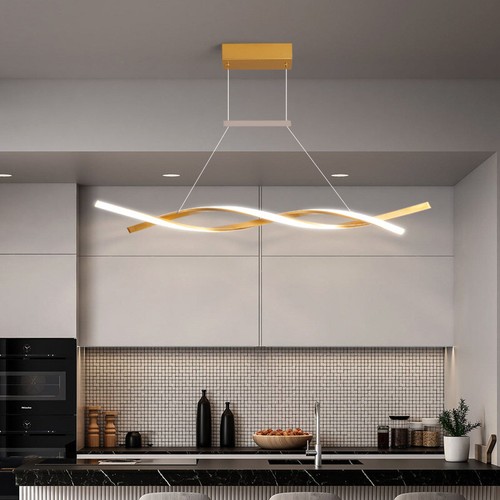 Kitchen Pendant Light Gold Chandelier Lighting LED Home Lamp Shop Ceiling Lights - Picture 5 of 7