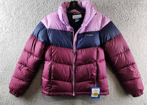Columbia Puffer Colorblocked Full Zip Jacket Women's XS Marionberry Long Sleeve - Picture 2 of 15