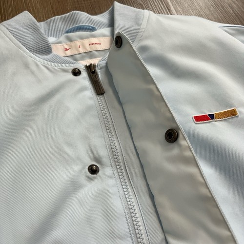 NWOT Sample Reebok By Pyer Moss Collection Short Bomber Jacket Blue Size Medium - Picture 14 of 17