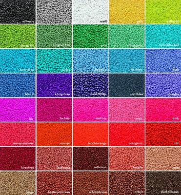 Rocailles Perlen Glas Gemischt 100g Rund Mehrfarbig und Grösse 2//3//4 mm Wahlen