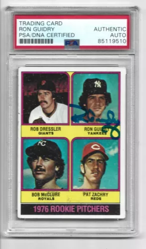 Ron Guidry Signed 1976 Topps #599 RC Rookie AUTO PSA/DNA Authentic