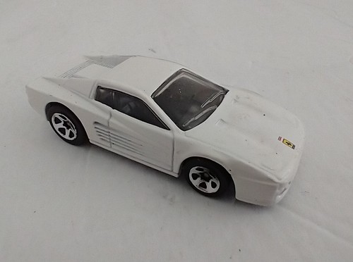Hot Wheels Ferrari F512M Malaysia 1997 White Loose Testarossa