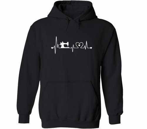 Nähen Herzschlag Rettungsleine Maschine Geschenk Hobby Nähen Grafik Pullover Hoodie Sweater - Bild 16 von 17