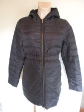 Seraphine Maternity Black Quilted Hooded Down Fill Parka Coat Jacket Size 12