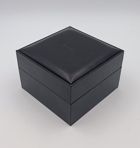 Scatola BULGARI per orologio pelle nera Rare box watch Black case vintage  - Bild 19 von 20