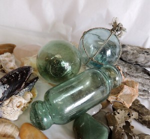 Lot of 20 Vintage Japanese Glass Rolling Pin Fishing Floats 5/"