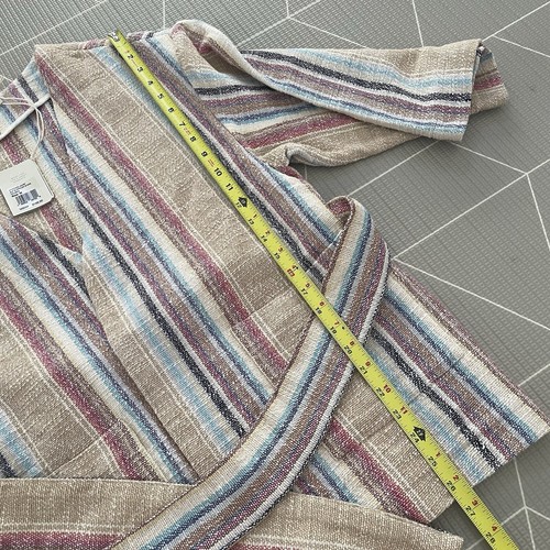 NEU Faherty Mykonos Jacke Surfrider Streifen Größe Medium 198 $ Baumwolle - Bild 9 von 12