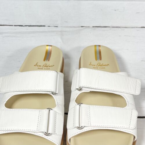 Sam Edelman Eliana Sandals Slides White Leather Lug Sole Size 8.5M NEW $120 - Picture 7 of 12