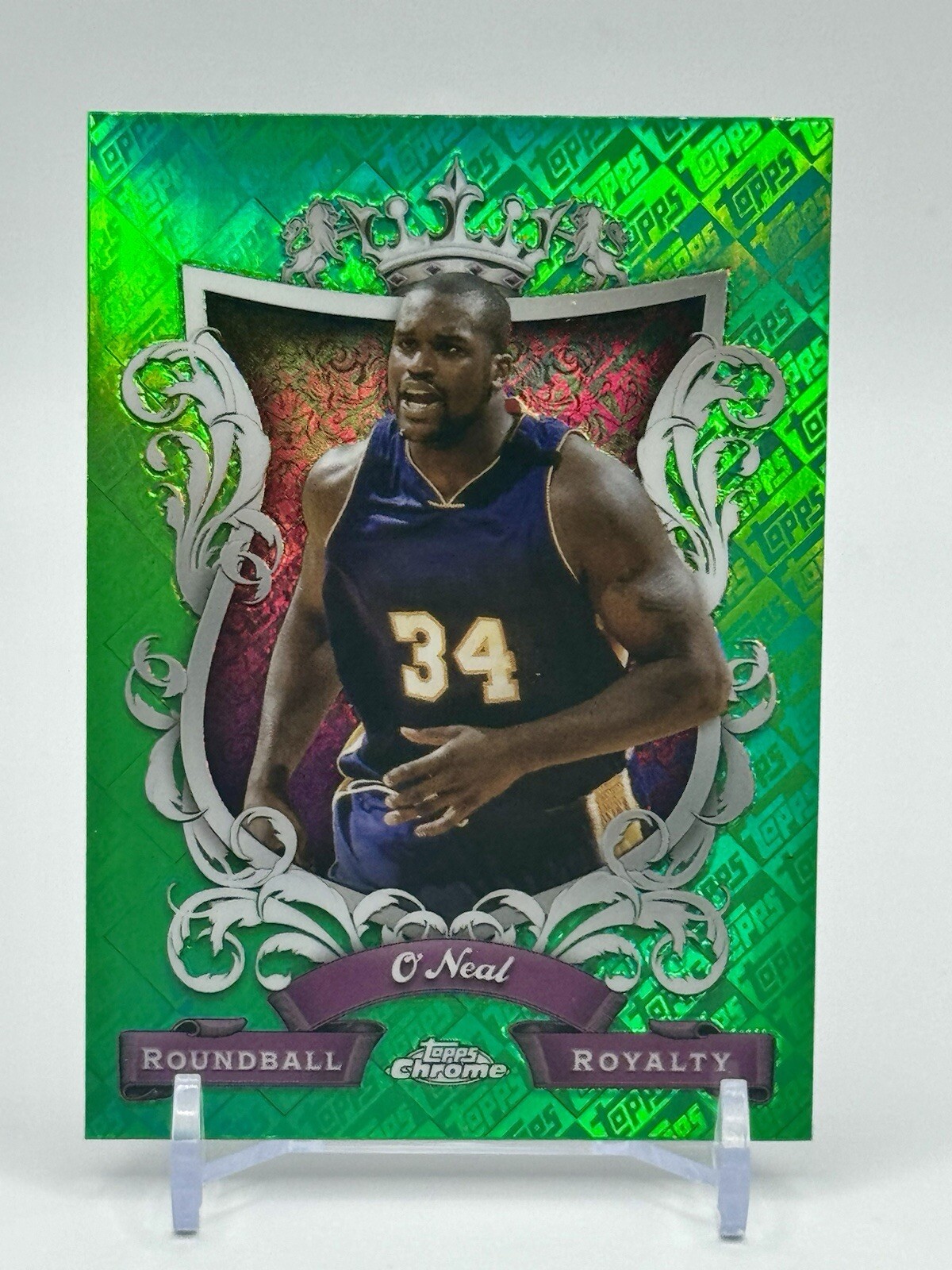 2024 Topps Chrome Basketball Shaquille O’Neal, Green Round all Royalty