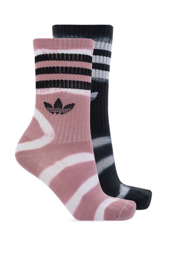 2 Pairs Socks Adidas Adventure Dye Over Print UNISEX size-juniors size 2-4 4-6 - Picture 4 of 26