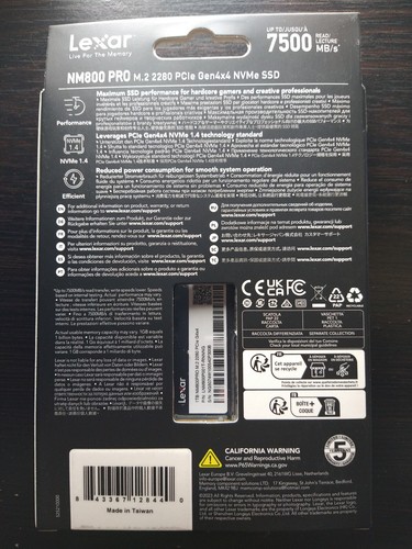 Brand New, Unopened Lexar Professional NM800 Pro 1TB PCIe Gen4 M.2 NVME SSD - Picture 2 of 2