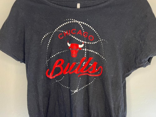 NBA Chicago Bulls T-Shirt Women’s XL Short Sleeve Black (Meas in Desc) - Picture 3 of 9