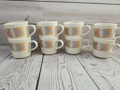 Corning Mirage Short Coffee Tea Cups Made in USA Vintage Retired Lot of 8 Today 