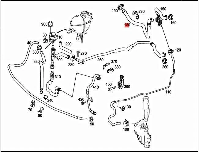 Genuine MERCEDES A207 C204 C207 C218 S204 S212 W204 W212 Hose line 