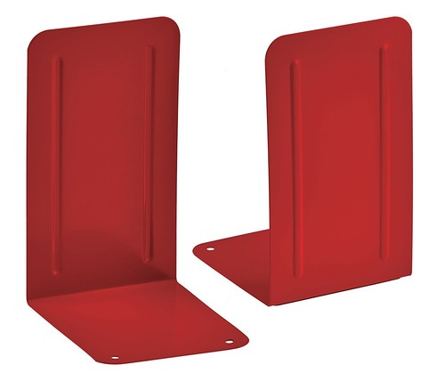 Acrimet Premium Bookends (Red Color) (1 Pair Pack) - Picture 1 of 4
