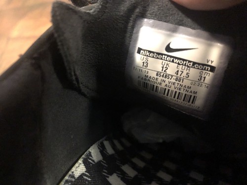 Nike SB Stefan Janoski Lunar Black Suede Men Skateboard Shoes 654857-001 Size 13 - 第 7/9 張圖片