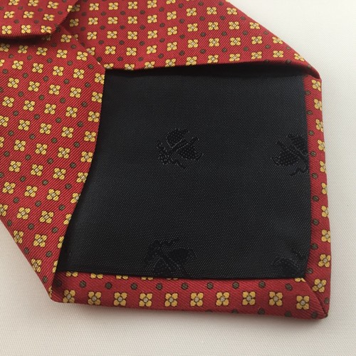 BROOKS BROTHERS 346 Red Floral 100% Silk Tie - USA Made - Picture 4 of 5